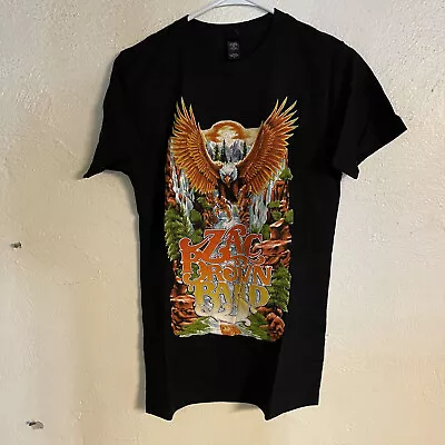 Band T-Shirt - ZAC BROWN BAND - Eagle Waterfall - Black - Large • $24.99