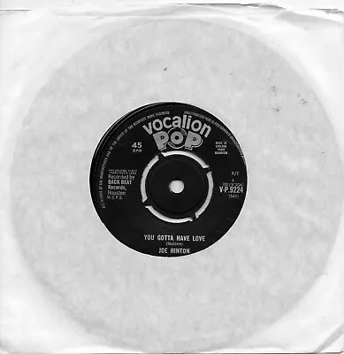 £25 • Buy Joe Hinton  You Gotta Have Love /funny How Time Slips Away Uk Vocalion  Northern