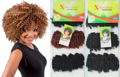 £8.99 • Buy Xpression Vogue Curl Weave Synthetic Hair 11  Extensions 120g UK Stock