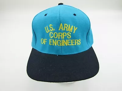 VINTAGE US Army Corps Of Engineers Hat Channel T Acrylic Wool Blend Snapback • $12.59
