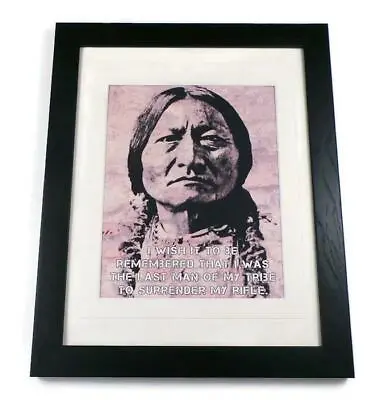 £17.95 • Buy SITTING BULL Quote Canvas Art Print Framed Native American Sioux Southwestern