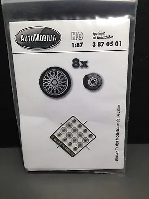 HO 1:87 AutoMobilia DE # 3870501 Race Wheels  BBS  80's (8)  Detail Parts • $13.95