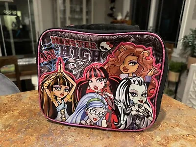 Monster High Insulated Lunch Bag Box Tote Cleo Frankie Clawdeen Ghoulia • $15