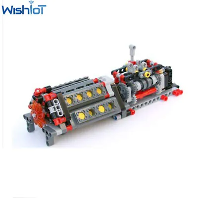 Technical 6-speed Gearbox V16 Engine MOC Building Blocks Brick Parts DIY Toys • $32.99