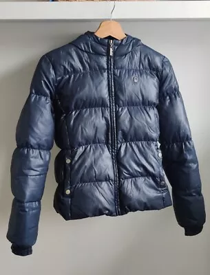 £15 • Buy United Colours Of Benetton Down Feather Puffer Coat Navy Age 11-12 Years