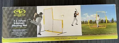 Athletic Works 7x7' Foot L-Screen Pitching Net Carry Bag Baseball Brand New • $29.95