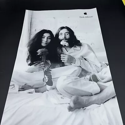 Vintage 2000 Apple 'Think Different' Poster John Lennon And Yoko Ono 11  X 17  • $29.99