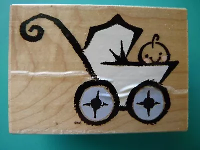 Baby Carriage W/Baby ALL NIGHT MEDIA Rubber Stamp - Michel & Company Design • $13.99