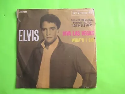 Elvis Presley Viva Las Vegas 45 7  Pic Sleeve Picture Italy Italian Press • $30