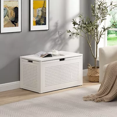 EHemco Heavy-Duty Metal Sheet Storage Trunk With Metal Frame White • $89.99