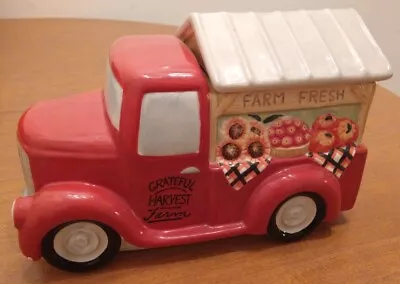 Susan Winget Harvest Bounty Truck Ceramic Cookie Jar • $7