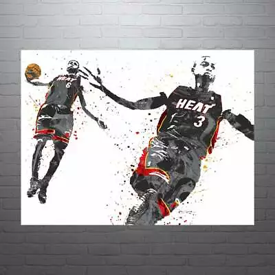 LeBron James And Dwayne Wade Miami Heat Basketbal Poster Wall Art Decor No Frame • $18.95