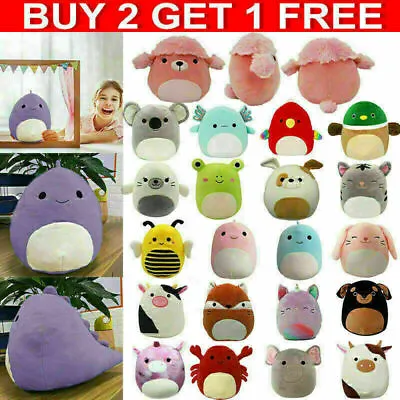 Squishmallows Doll Plush Toy Cushion Stuffed Pillow Cartoon Soft Toys Xmas Gift • £11.39