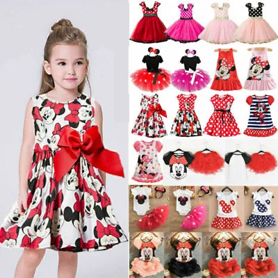 £5.68 • Buy Kids Baby Girl' Minnie Mouse Skirt Tutu Tulle Princess Dress Birthday Party UK