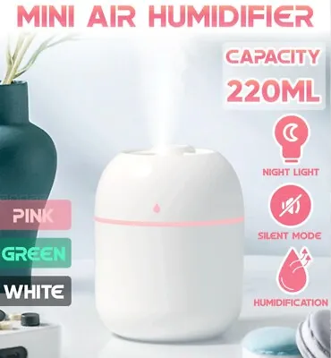 220ml Portable USB LED Mini Car Home Humidifier Aroma Oil Diffuser Mist Purifier • $6.99