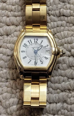 $18800 • Buy Cartier Roadster XL GOLD, Full Bracelet And Strap With Gold Deployant Clasp.