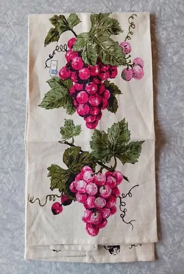 Vintage~ Fallani & Cohn Linen Dish Towel- Grape Design By Luther Travis • $4.99