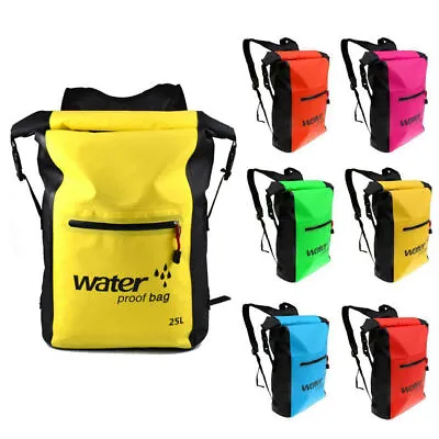 $18.99 • Buy 25L Waterproof Dry Bag Sack For Kayak/Canoeing/Fishing/Sailing/Camping Rucksacks