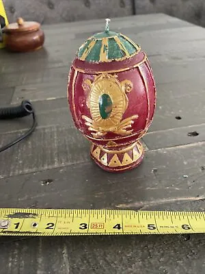 Vintage Fabrej Styled  Egg Style Candle Decor Dc7 • $15.29