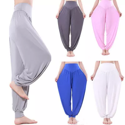 $19.78 • Buy Womens Elastic Plus Loose Casual Modal Cotton Yoga Sports Dance Harem Pants*AU ✯