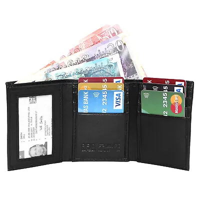 Mens RFID BLOCKING Minimalist Slim Real Leather Credit Card ID Holder Wallet 185 • £6.99