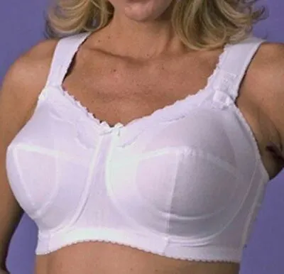 Fancee Free Soft Cup Nursing MATERNITY Bra EXTRA SUPPORT 94305 White - 40E A609 • $22.49