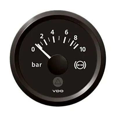 VDO Marine ViewLine Brake Pressure 52 Mm Gauge Black 0-10 Bar • $90.52