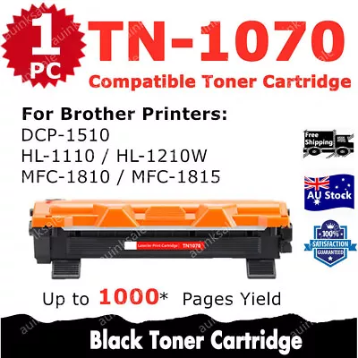 1x Non-OEM Toner TN1070 TN 1070 For Brother HL1110 MFC1810 HL1210W DCP1510 MFC • $12.40