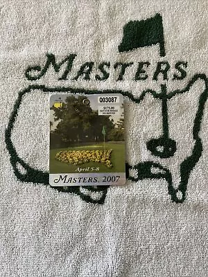 2007 Masters Badge  - Augusta National Golf Club - Zach Johnson Champion - MINT • $30