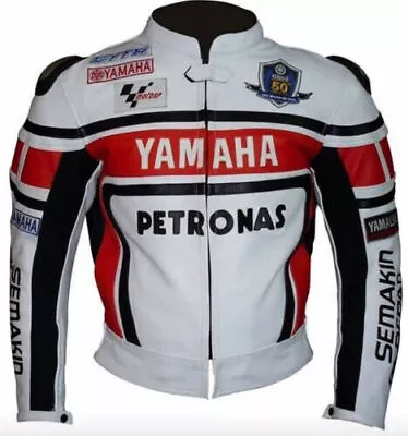 New Yamaha Petronas Motorbike Leather Jacket Racing Bikers Leather Gear • £119.99