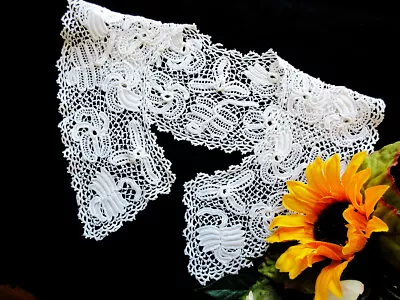  Irish Clones Crochet Lace Collar -Sweet Antique Handmade Adorable! • $36