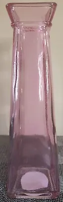 Decorative Pink Square Bud Flower Vase; 7.75  Tall; 2.25  Wide • $5.95