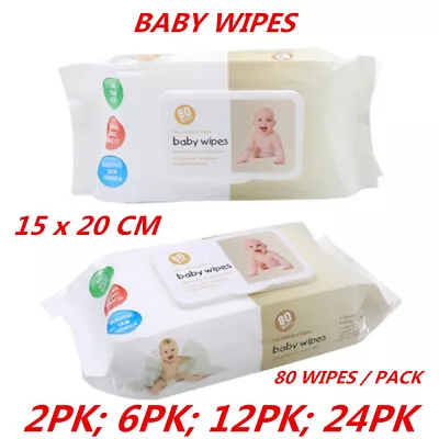 Bulk Resealable Flip Top Baby Kids Wet Soft Clean Wipes Unscented Children Wipe • $14.95