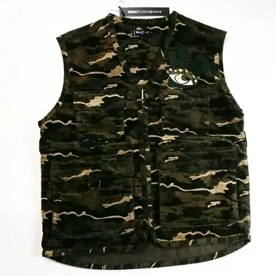 Roku Studio Mens 100%authentic Sleeveless Vest Jacket Camo Size Large Green • $88