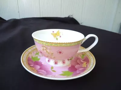 Maxwell & Williams Cashmere Gabrielle Enchante Tea  Cup & Saucer Bone China Pink • $24.99