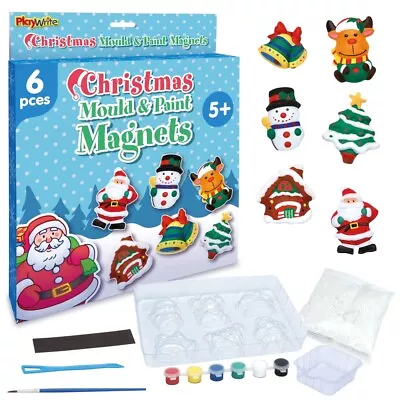 Christmas Mould & Paint 3D - Gift Party Kids Xmas Craft Make Your Own • £8.99