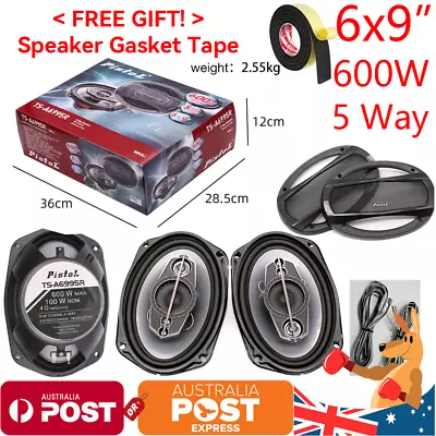 7Pcs 6x9  600W Coaxial Rear Stereo Full Range Speakers 5 Way Car Audio Subwoofer • $73.99