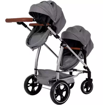 Mamas & Papas Twin Elite Dolls Pram Kids Pushchair Stroller Doll #5579 • £109.99