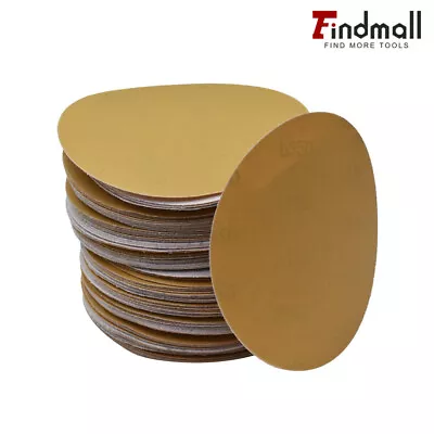 Findmall 100 Pack 5In 60-120 Grit Hook Loop Pads Sanding Disc NO-Hole Sand Paper • $15.29
