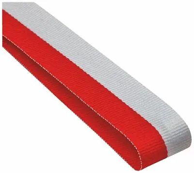 10x Quality REDWHITE Medal Ribbons Lanyards With Gold Clips. 22mm Wide • £6.95