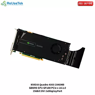 NVIDIA Quadro 4000 2048MB GDDR5 GPU GF100 PCIe X 16 2.0 256bit DVI 2xDisplayPort • $38