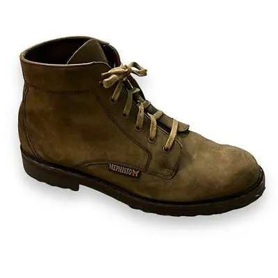 Mens Mephisto Ankle Boots Air-Relax Sherpa's Suede Leather Lace Up Size 12.5 • $64.99