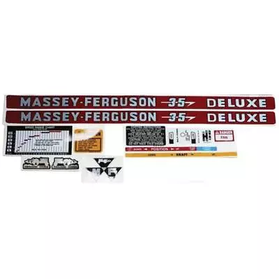 Complete Decal Kit Fits Massey Ferguson Tractor 35 Deluxe • $50.99