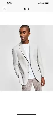 Tommy Hilfiger Men's Slim Fit Solid Weave Blazer Gray Size 38 • $35