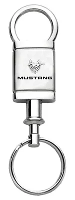 Ford Mustang 45th Anniversary Satin Chrome Valet Key Chain (Silver) • $18.95