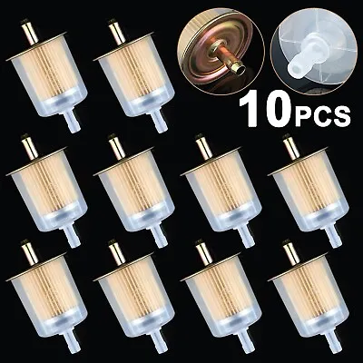 $15.99 • Buy 10X Universal 5/16  Fuel Filters Industrial High Performance Gas Fuel Inline