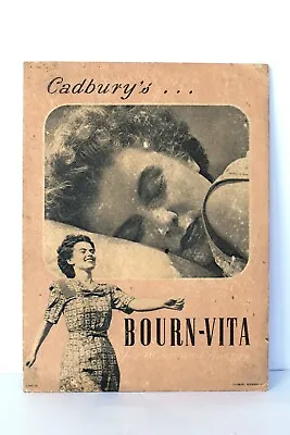 Vintage Cadbury's Bourn-Vita Advertising Sign Cardboard Chemist Shop Display  F • $69.42