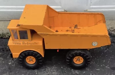 Vintage Orange Mighty Tonka Hydraulic Dump Truck Steel Symbol Old • $195