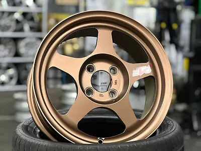 NEW 15 Inch AOW EVO Regamaster BRONZE Wheel 4x100 Fits HONDA TOYOTA KIA (4 Pcs) • $1235