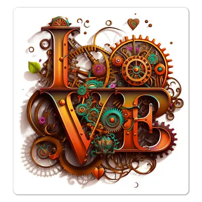 Steampunk Love Gears Vinyl Decal Sticker Indoor Outdoor 3 Sizes #9297 • $15.57